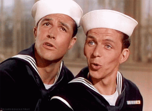 Navy Uniforms Vintage Gene Kelly Frank Sinatra GIF