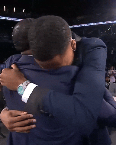 Nba Draft Tearful Jordan Hawkins Tight Hugs GIF