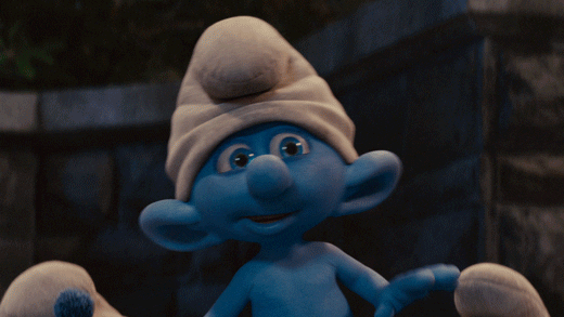 I'm A Hero Happy Clumsy Smurf GIF