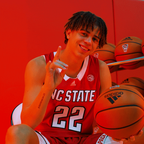 Nc State Basketball Player Pointing Big Smile GIF