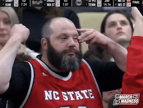 Nc State Fan Making Hand Gesture GIF
