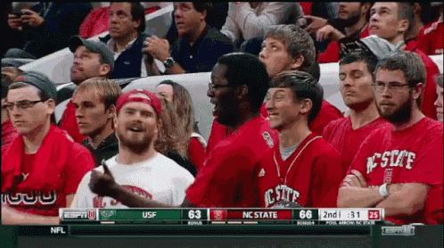 NC State Fans In Stadium GIF