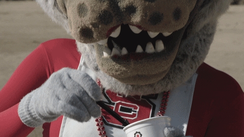 Nc State Mascot Eating Ice Cream GIF