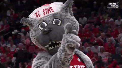 Nc State Mascot Pointing At Fans GIF