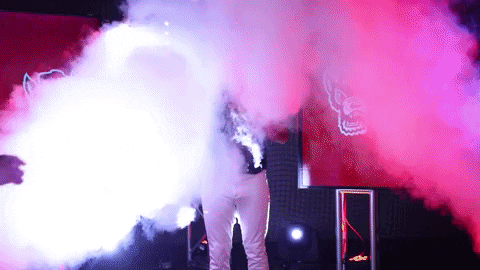 Nc State Player Dancing With Smoke Machine GIF