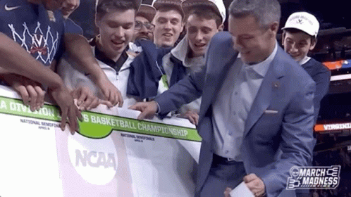 Ncaa Tony Bennett Tapping The Tarp GIF