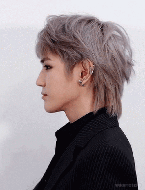 NCT Taeyong Mullet Hair GIF