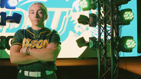 Ndsu Athlete Serious Look Arms Crossed GIF
