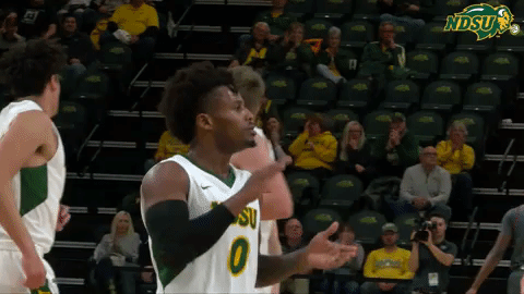 Ndsu Basketball Player Clapping Cheering GIF
