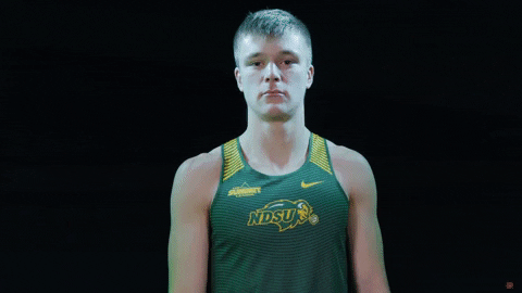 Ndsu Basketball Player Devil Horn Hand Sign GIF