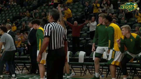 Ndsu Basketball Players Team Won GIF