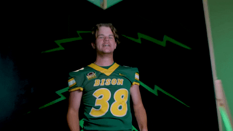 Ndsu Football Player Muscle Flex GIF