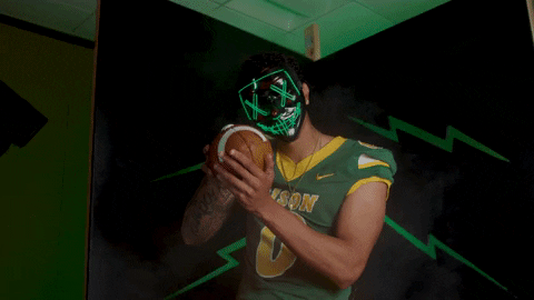 Ndsu Football Player With Mask GIF