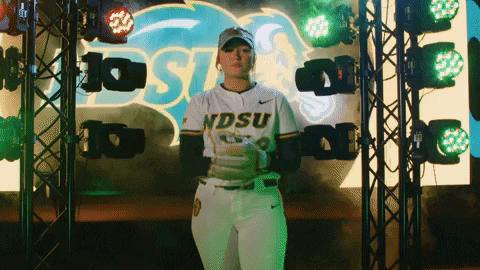 Ndsu Softball Athlete Ball Gloves GIF