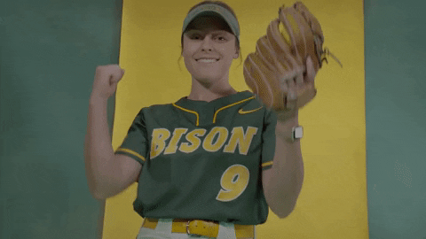 Ndsu Softball Player Kicking Foot GIF
