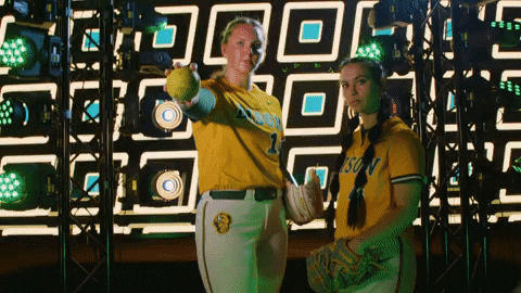 Ndsu Softball Players Tall And Short GIF