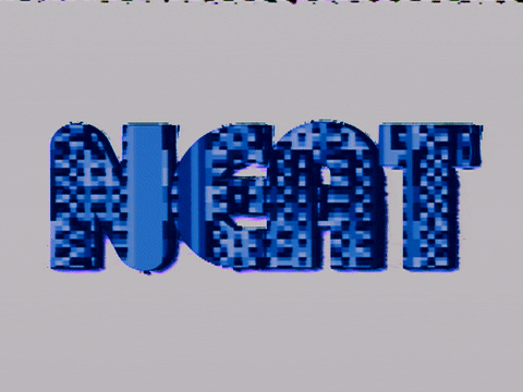 Neat In Blue And Black Checkered Box GIF