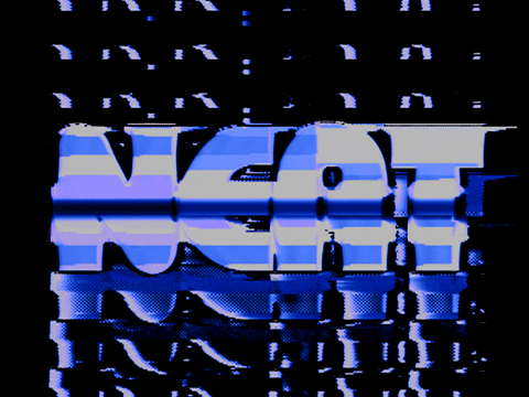Neat Word In Blue Stripes GIF