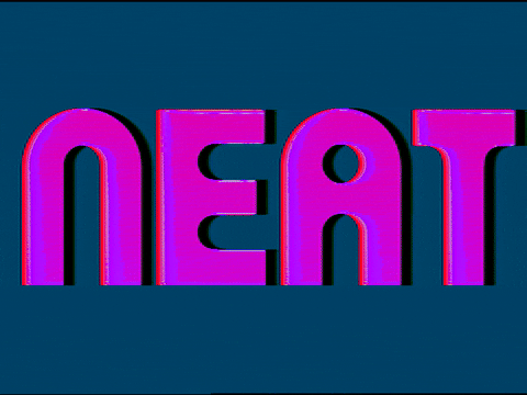 Neat Word In Vintage Neon Lights GIF
