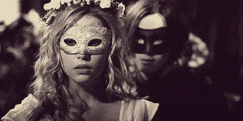 Neck Kiss Masquerade Party GIF