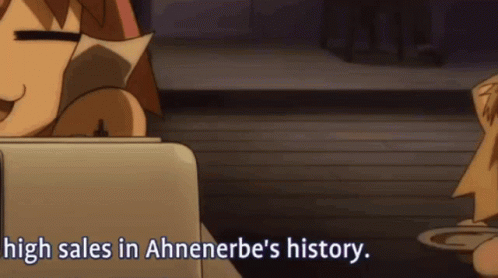 Neco Arc Nodding While Holding A Plate GIF