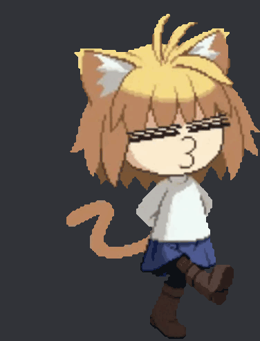 Neco Arc Walking While Pouting GIF