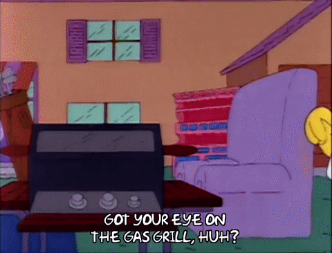 Ned Flanders Got Your Eyes On The Gas Grill Huh GIF
