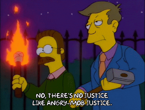 Ned Flanders Holding Torch GIF