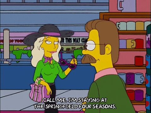 Ned Flanders I'm Staying At Springfield Four Seasons GIF