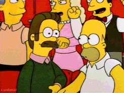 Ned Flanders Kisses By Homer GIF
