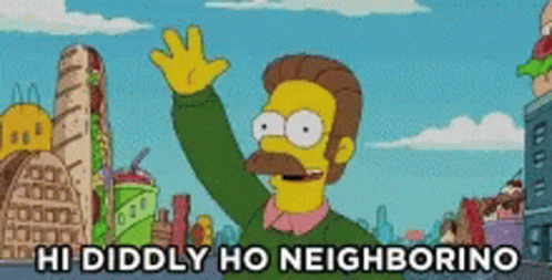 Ned Flanders Neigh Hi Diddly Ho GIF