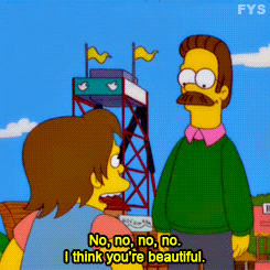 Ned Flanders No No I Think Your Beautiful GIF