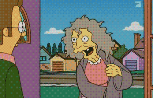 Ned Flanders Old Woman Throwing Things GIF