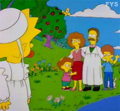 Ned Flanders Sating Farewell GIF