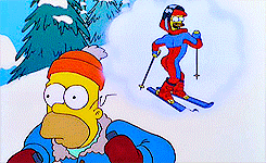 Ned Flanders Snow Bording GIF