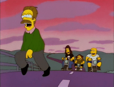 Ned Flanders Tired Of Walking GIF