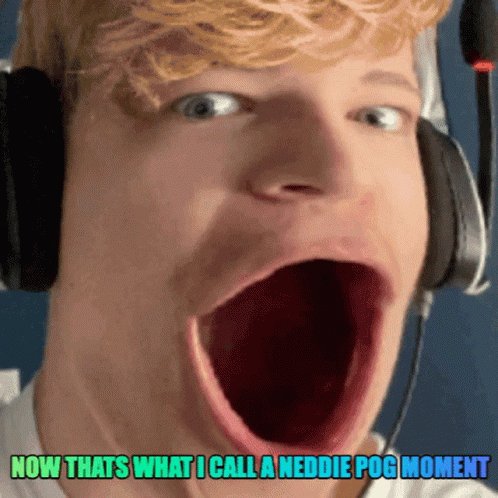 Neddie Pog Moment Reaction Big Mouth GIF
