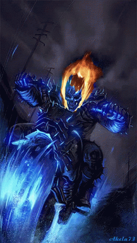Negative Ghost Rider 280 X 498 Gif GIF