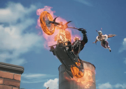 Negative Ghost Rider 498 X 350 Gif GIF