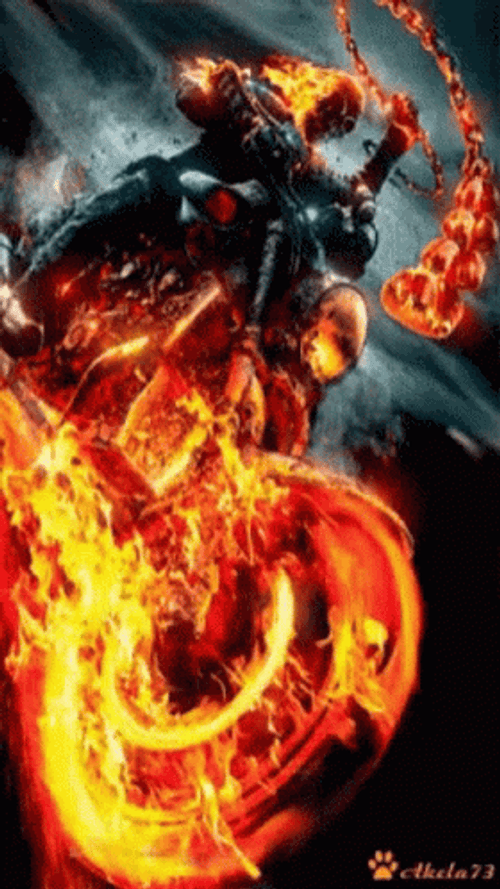 Negative Ghost Rider GIF