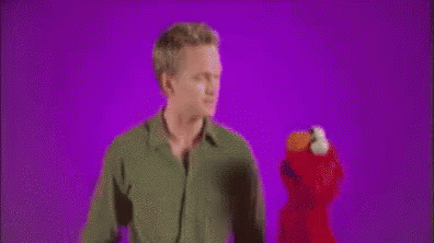 Neil Patrick Harries And Elmo Dancing GIF
