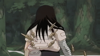 Neji Hyuga Opponent Spitting Web GIF