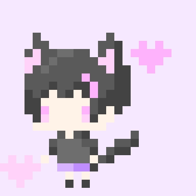 Neko Girl Animated Pixelated GIF