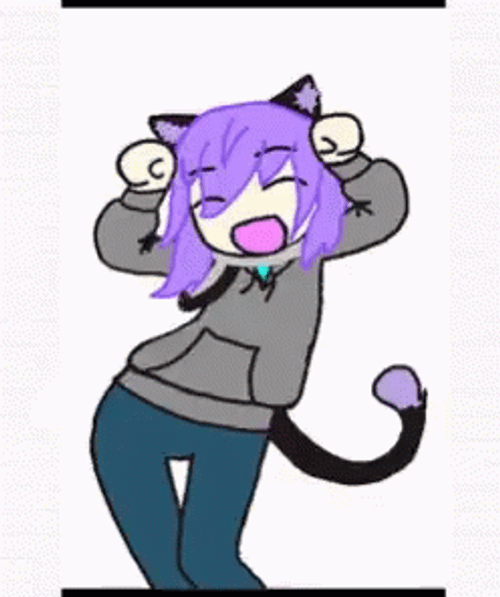 Happy Girl Doing Cat Dance GIF