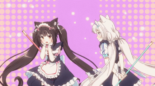 Nekopara Vanilla And Chocola Jumping GIF
