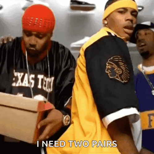 Nelly Needs Two Pair Of Shoes GIF