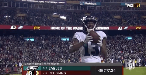 Nelson Agholor Signs On The Crowd GIF