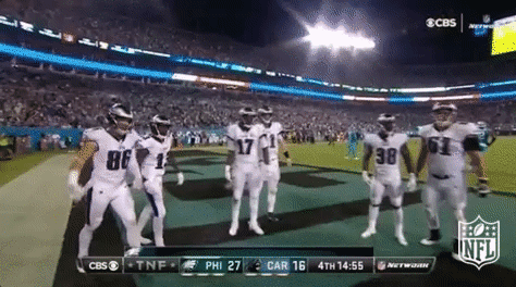 Nelson Agholor Team Jumps Together GIF