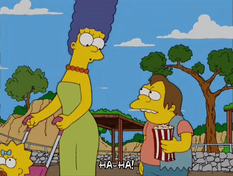 Nelson Haha Pointing Marge Simpson GIF