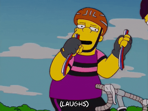 Nelson Haha Cycling With Friend GIF